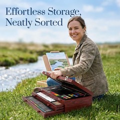 194 Piece Deluxe Art Set, Painting Drawing Art Supplies with 4 Drawing Pads, …