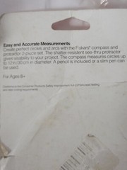 Brand New Fiskars Metal Compass and Protractor Set Pink Polka Dots