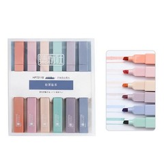 6Pack Multiple Colors Soft Marker Pen 4mm Nib Fluo Pen Smooth Writing Marking C