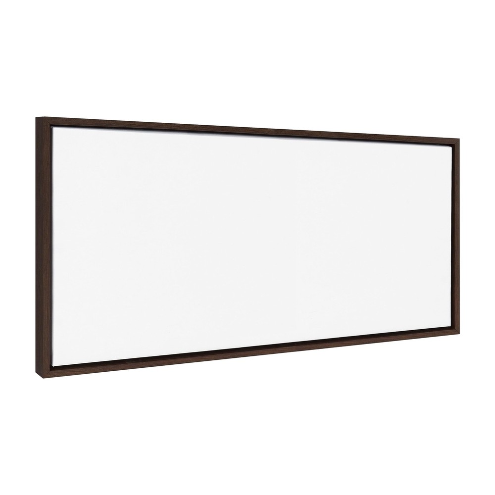 Kate And Laurel Sylvie Blank Framed Canvas Wall Art 18X40 Brown Modern Empty