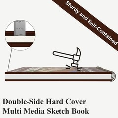 Mixed Media Sketchbook 9″ x 12″ – Multimedia Sketchbook Hardcover, Spiral Bou…