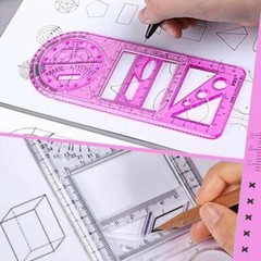Multifunctional Geometric Ruler Geometric Drawing Template Measuring Tools