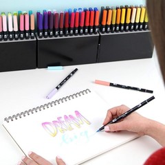 Tombow 56179 Dual Brush Pen Set in Marker Case – 108 Piece