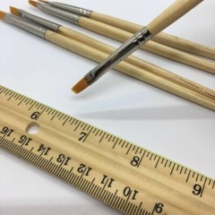 XDT Angular Tip Nail Art Paint Brush 5 Pc Set #000 Fine Micro Detail