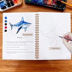 Watercolor Workbooks Coloring Book Beginner Friendly Without Palette Flowers