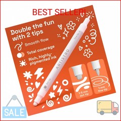 ARTISTRO 12 White Precision Dual-Tip Acrylic Paint Markers – Paint Pens Set with