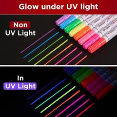 Overseas Neon Fluorescent Paint Marker Pens 8 Colors OilBased Paint Markers,…