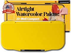Transon Watercolor Palette Folding with Lid 18wells 2 Mixing Areas and 1 Large M