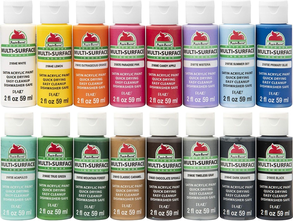 Multi-Surface Paint Set (2-Ounce), Colors, 32 Fl Oz, 16 Piece