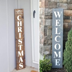 Welcome and Christmas Stencils for Painting on Wood – 19 Pack Large Vertical …