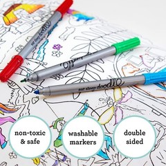Eatsleepdoodle Original Doodle Wash-Out Fabric Marker Set (Pack of 10)