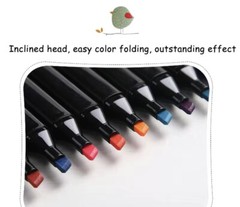 168 Colors Alcohol Markers Set, Double Tipped Markers* Fine & Chisel * USA SHIP