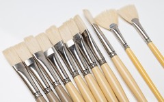NEW Lot 11x Signet by Robert Simmons 6/8 Series 41F & 40F Flat Paint Brushes NYC