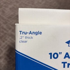ALVIN 120C Tru-Angle, Adjustable Triangle w/Inking Edge Aluminum NEW – 12 Inches