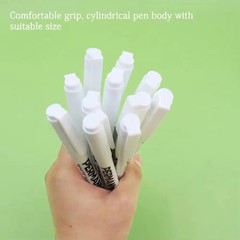 White Paint Pens Permanent Marker Waterproof Oil Based Fine Tip Art Markers Pack