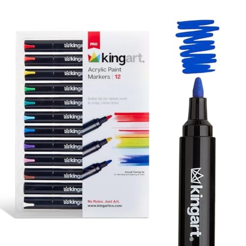 Pro Fine Point 12 Colors Acrylic Paint Markers Calligraphy Illustration Kit