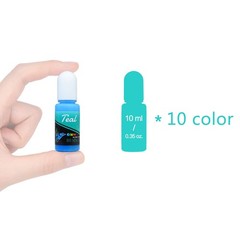 Epoxy UV Resin Color Pigment – Glow In 0.34 Fl Oz (Pack of 10), Transparent