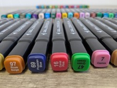 Variety Of 69 Touch Pens Dual Tip (Broad & Fine) Art Marker Colouring Pens