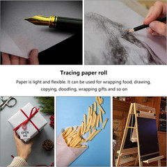 Tracing Paper Roll 36 Inches x 30 Yards, Large Trace Paper White Pattern Paper