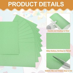 10 Sheet A4 Glitter Emerald Green Card Stock, 8″x11″ Paper for DIY Crafts