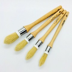 XDT#2918 Mop Paint Wax And Watercolor Brush Bristles Mixed 4Pc Set Comfort Grip