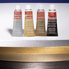 Rub N Buff Wax Metallic Finish 4 Color Kit – Antique Gold Silver Leaf Gold Leaf