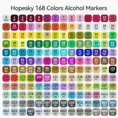 168 Colors Alcohol Markers Set Dual Tip Fine & Chisel Professional Art Marker…