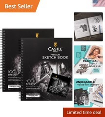 Versatile Sketch Pad 9×12 | 200 Smooth 90gsm Acid-Free Sheets for Every Artist