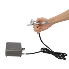 Gray Airbrushing Tool Kit High Pressure Air Brush Tools With Air Compressor