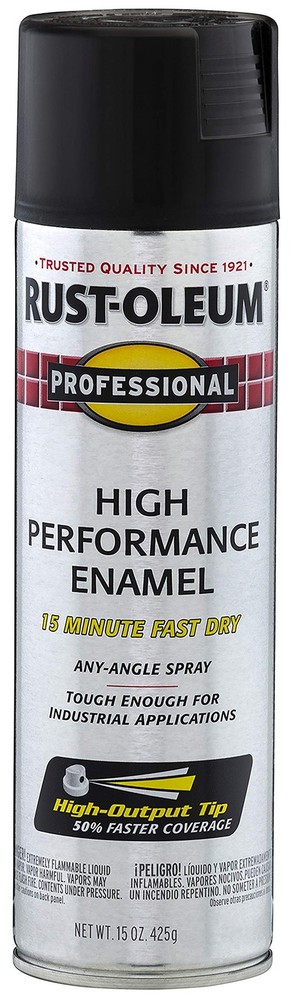 Rust Oleum Professional 15 Ounce High Performance Enamel Spray Flat Black