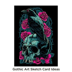 50 Gothic Sketch Cards – Blank Trading Cards – 2.5x 3.5 – 32pt – For Gothic Art