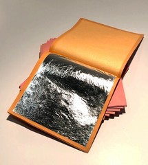 Pure Genuine Silver Leaf-240g- 500 Sheets 3 3/4″ x 3 3/4″ 9 1/2 cm x 9 1/2 cm