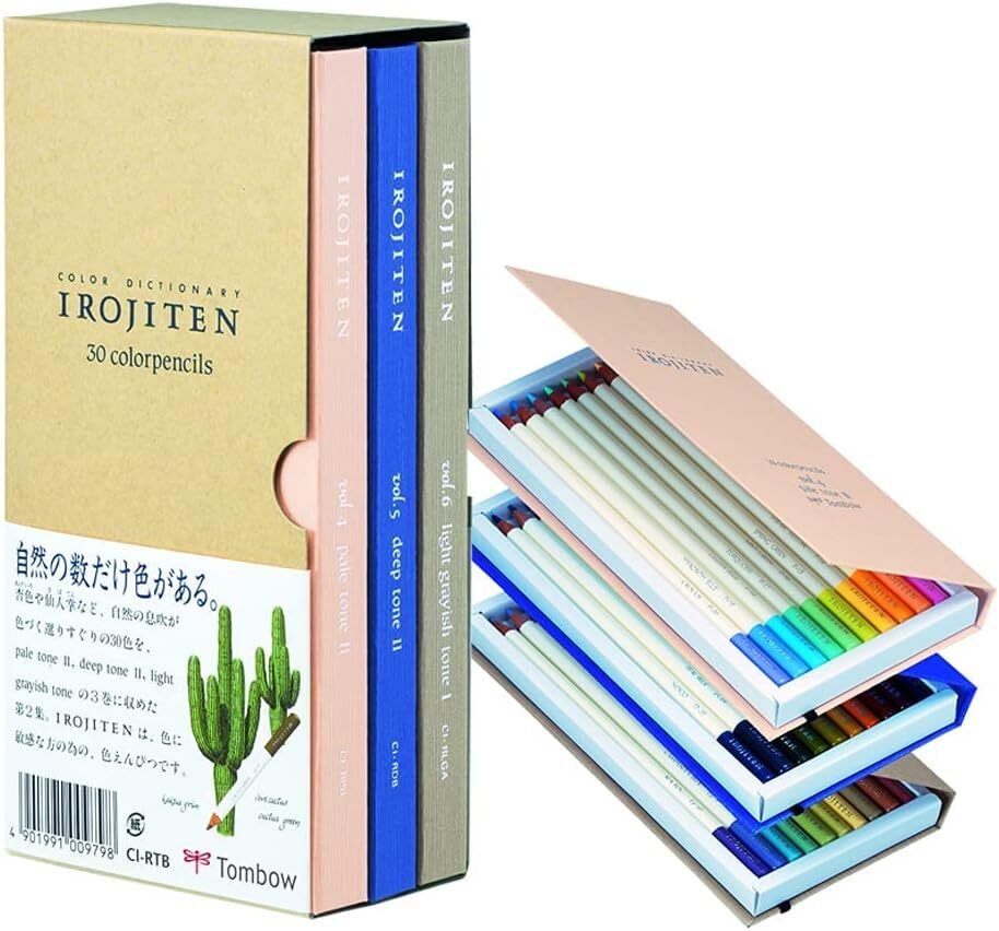 New Tombow Colored Pencil Color Dictionary Vol.2 30 Colors CI-RTB from Japan