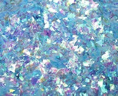 Light Blue Iridescent Ice Glitter Flakes 1/2oz, Holographic Nail Art Powder