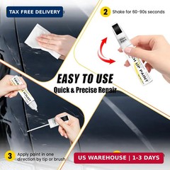 Gloss Black Touch Up Paint for cars, 2-in-1 Brush & Tip, 0.4 fl oz – Universal C