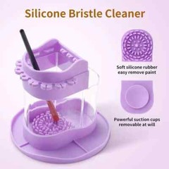 Painting Brush Cleaner Rinse Cup, Washable Silicone all-in-one brush cleaning