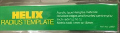Vintage Helix Radius Template Tool 1/32 to 1/2 Stock No. L8601