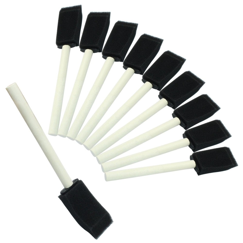Foam Paint Brushes with Wooden Handle Sponge Painting Brush Set
