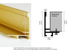 Floating Frame DIY Metal Matte Black 24×36″ 1.5″ Depth Cut to Pieces