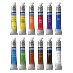 WINSOR NEWTON Cotman Watercolor 12 Tube Set 8ml Excellent Color Quality