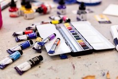 Daler Rowney Aquafine Watercolour Paint 12 Half Pan Metal Box Set