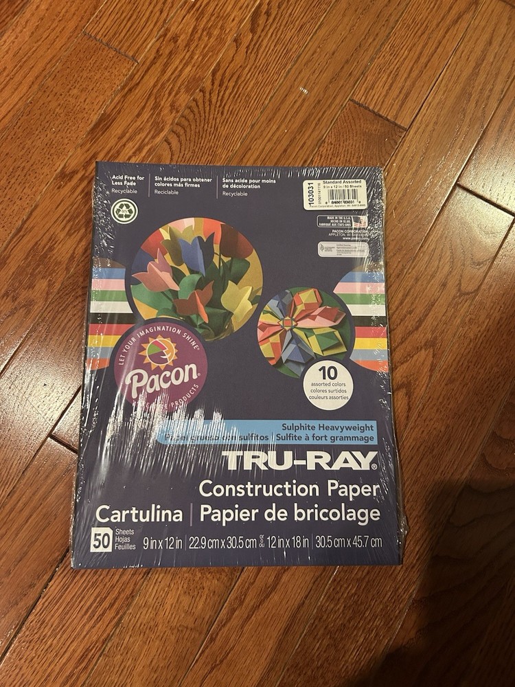 Tru-Ray Construction Paper, 10 Vibrant Colors, 9″ x Bright Color Assortment New