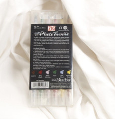 ZIG Photo Twin, photo coloring touch Up markers, set #4, double sided, 6 piece