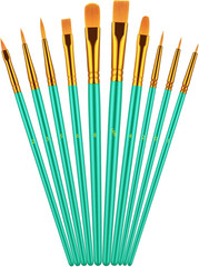 Paint Brush Set, 10 Pcs Paint Brushes for Acrylic Painting, Round Pointed Tip De