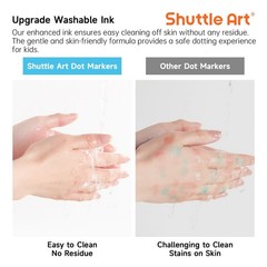 Shuttle Art Dot Markers, 10 Colors Washable 1 Count (Pack of 10), 10