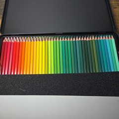 120 Brutfuner oily square barrel color pencils Metal box Little Use