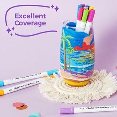 Ohuhu Acrylic Paint Markers Cotton-core 36 Colors Dual Tips Waterproof Lightfast