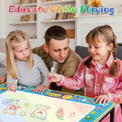 BlissfulBlend Water Doodle Mat Kids Mess Free Coloring Doodle Mat Educational To