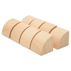 Quarter Circle Mini Wooden Blocks for Crafts 1″, Loose-Parts Play | Woodpeckers