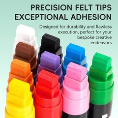 Arrtx Jumbo Poster Markers, 15mm Jumbo Felt Tip 10 Colors, Acrylic Paint Markers